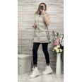 Елек Fashion с Ципове Сиво
